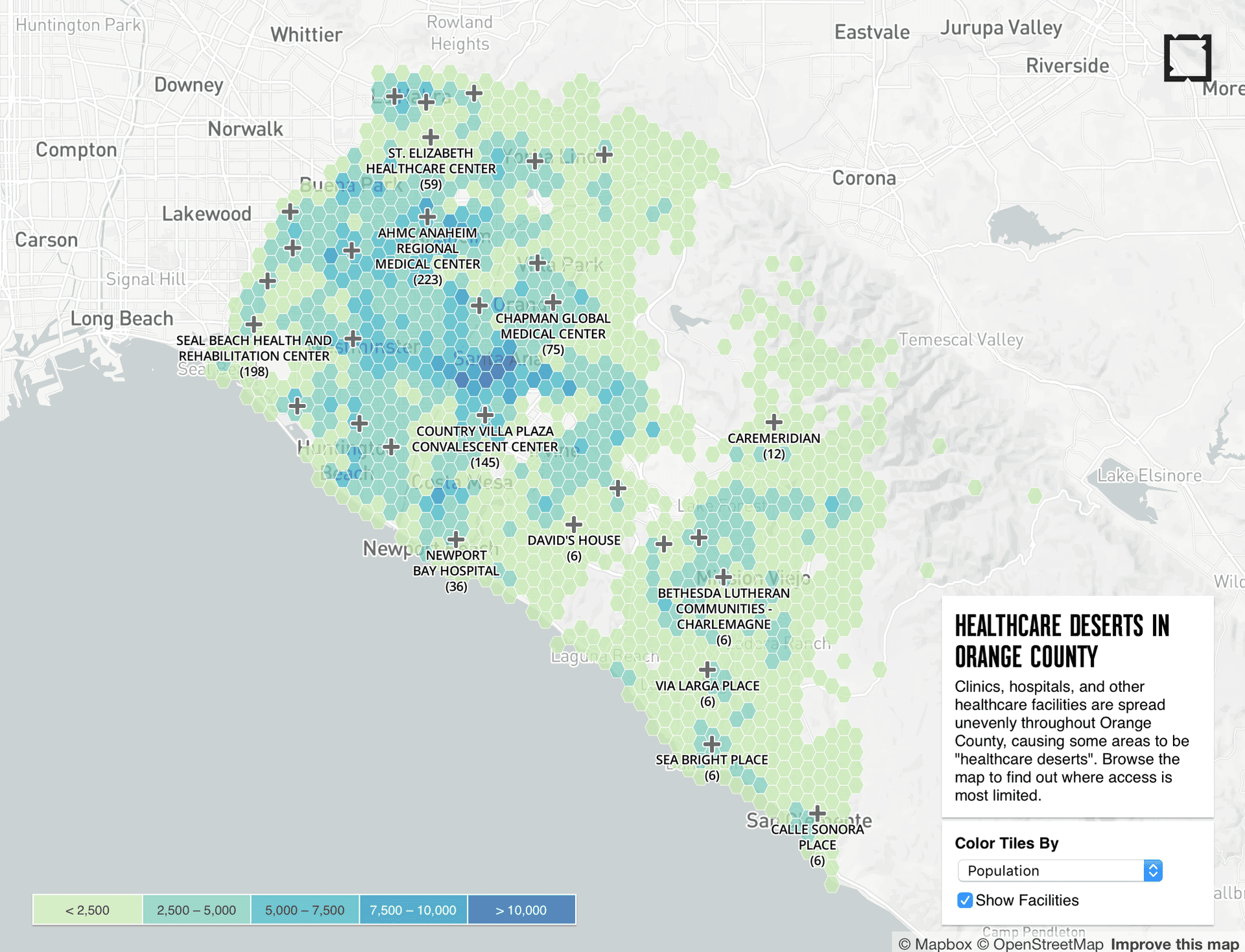 Healthcare Deserts screenshot